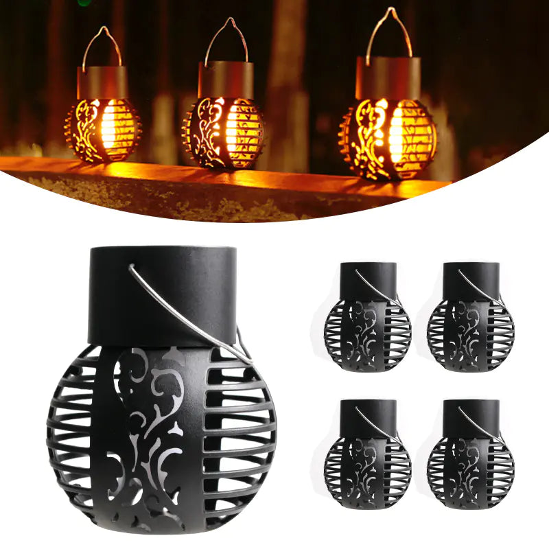 Solar Simulation Flame Hanging Light for Outdoor Decor
