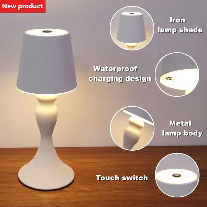 Rhinestone USB Acrylic Table Lamp for Bedroom Decor
