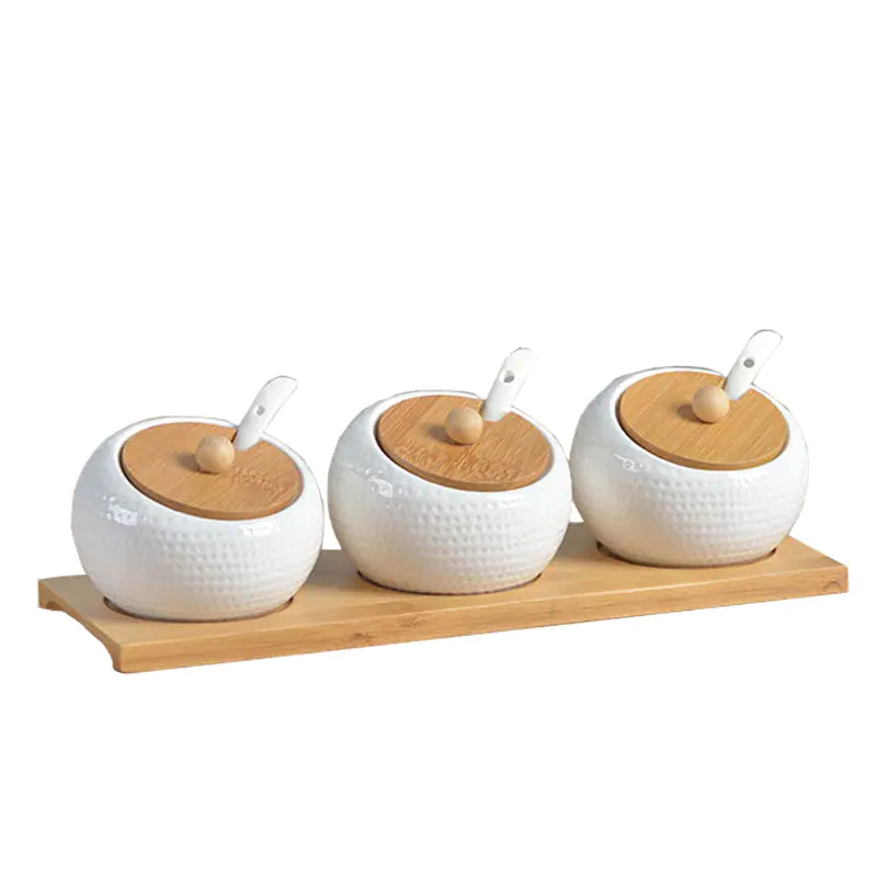 Ceramic Spice Container Set - Creative Golf Design