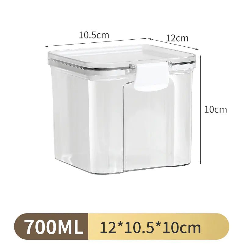 Transparent Food-Grade Storage Jars for Kitchen Use