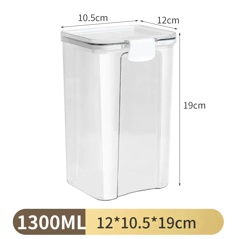 Transparent Food-Grade Storage Jars for Kitchen Use