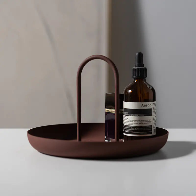 Nordic Modern Round Handle Tray for Storage and Decor