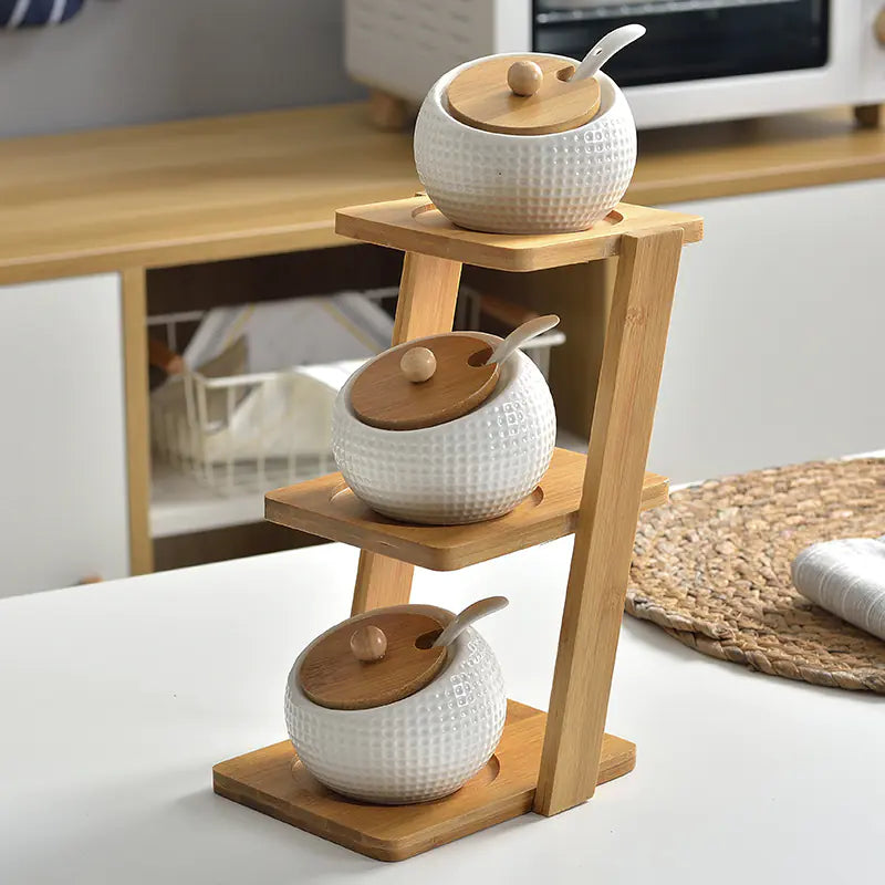 Ceramic Spice Container Set - Creative Golf Design