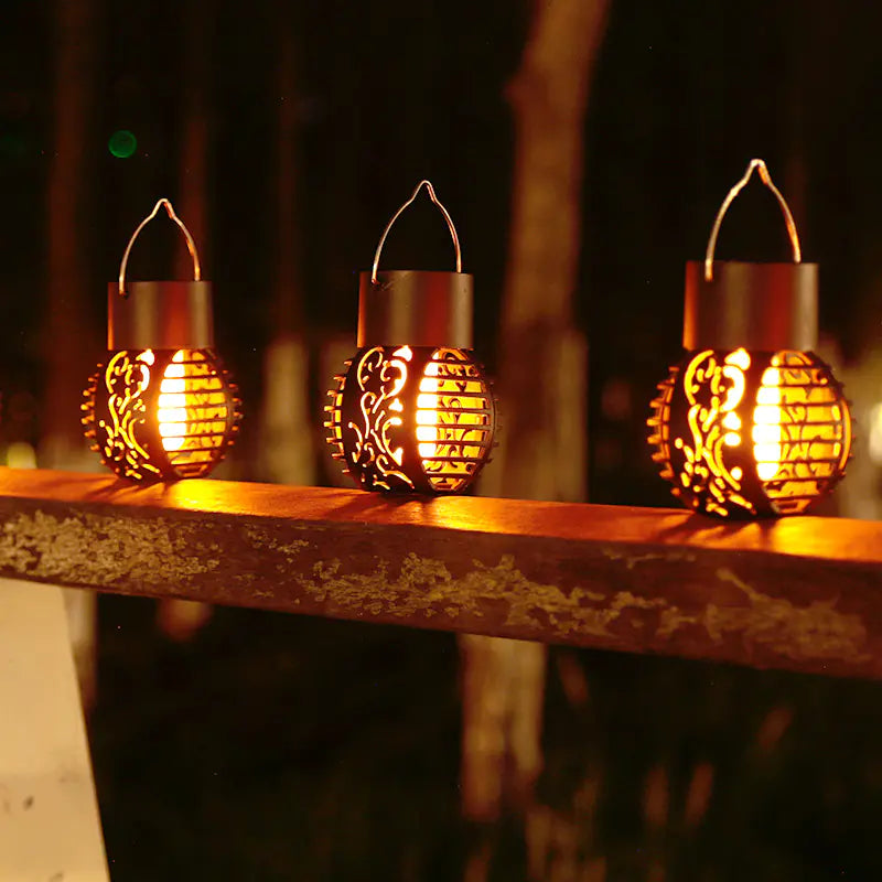 Solar Simulation Flame Hanging Light for Outdoor Decor