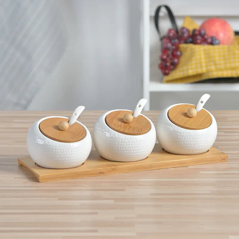 Ceramic Spice Container Set - Creative Golf Design