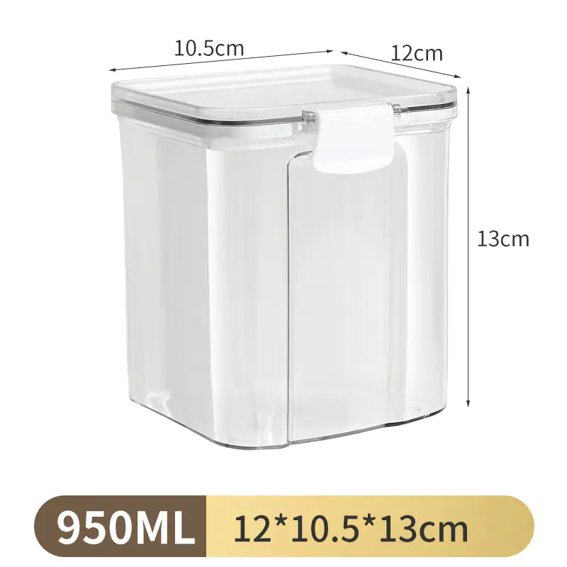 Transparent Food-Grade Storage Jars for Kitchen Use