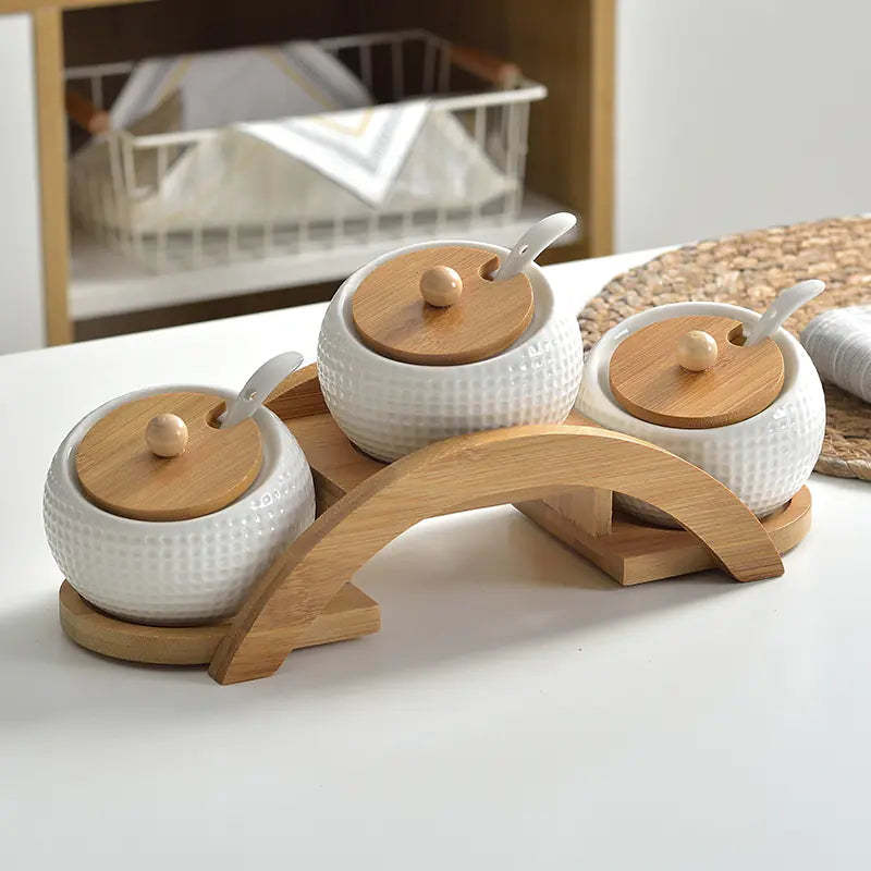 Ceramic Spice Container Set - Creative Golf Design
