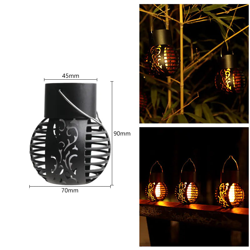 Solar Simulation Flame Hanging Light for Outdoor Decor