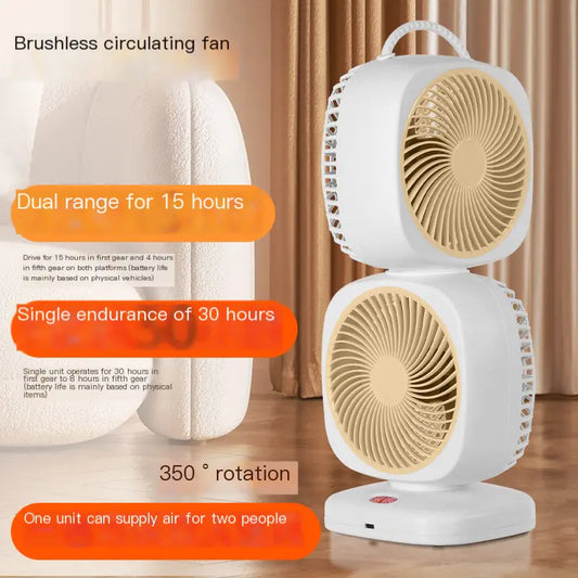 USB Powered Dual Motor Desk Fan for Home Use