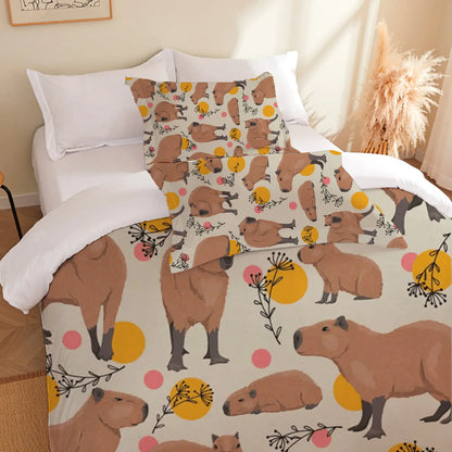 Animal Cartoon Digital Print Bedding Set for Two