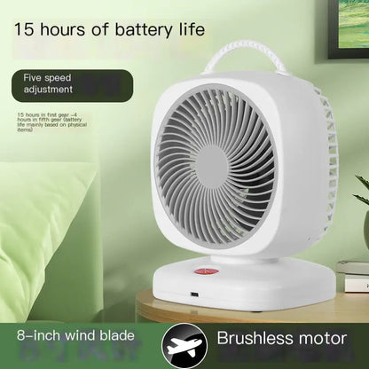 USB Powered Dual Motor Desk Fan for Home Use