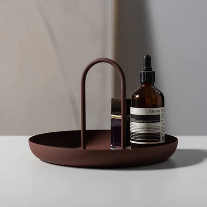 Nordic Modern Round Handle Tray for Storage and Decor