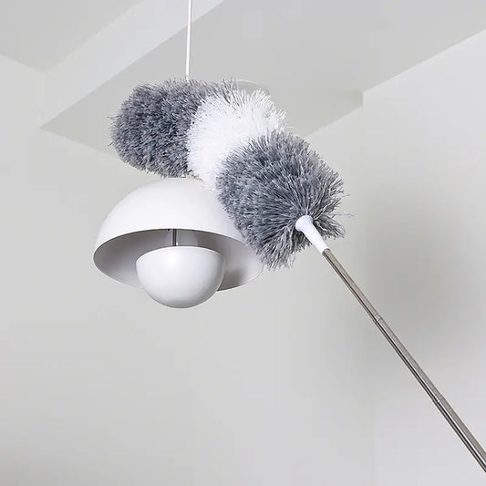 Retractable Portable Brush for Dust Removal (Gray/White)