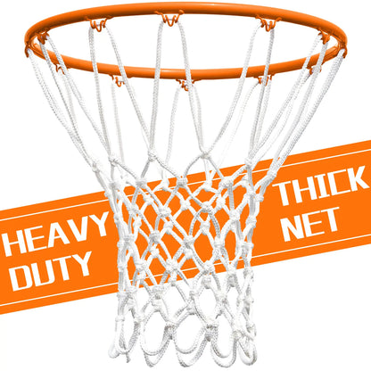 NEIJIANG Basketball Net Replacement Outdoor Upgraded Thickening Heavy Duty All Weather Anti Whip Fits Standard Indoor or Outdoor 12 Loops Rim