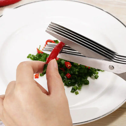 Multifunctional Stainless Steel Kitchen Scissors (3/5 Layers)