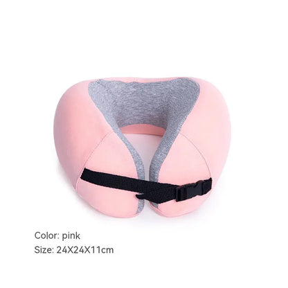 U-Shape Travel Pillow with Washable Polyester Cotton